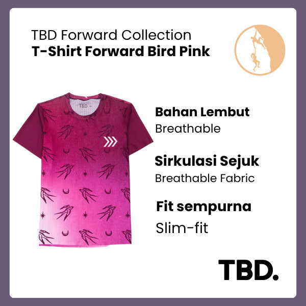 TBD Tshirt Forward Pink Bird