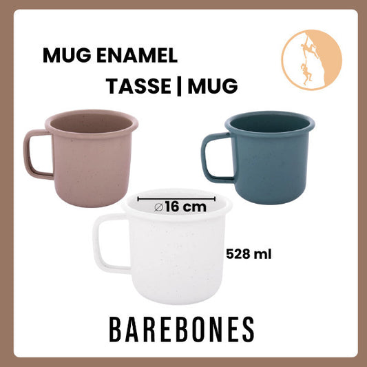 Mug Enamel Barebones -  Rolled Enamelware Mug