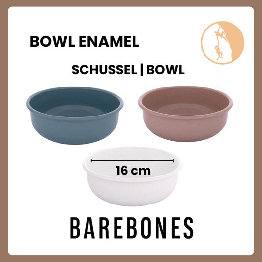 Mangkuk Enamel Barebones -  Rolled Enamelware Bowl