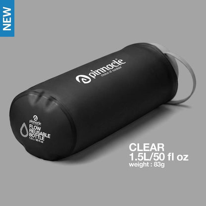 Pinnacle Pro Official Flow Reusable Bottle Wide Mouth - Soft Flask Botol Minum Lipat Trail Running Hiking Camping Flexible Water Bottle