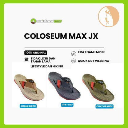 Sandal Gunung Outdoor Pro Coloseum Max JX - Sandal Jepit Pria Original / Sandal Outdoor Anti Slip