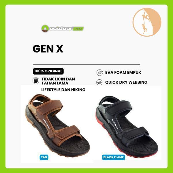 Sandal Gunung Outdoor Pro Gen X - Sandal Pria Original / Sandal Anti Slip & After Sport