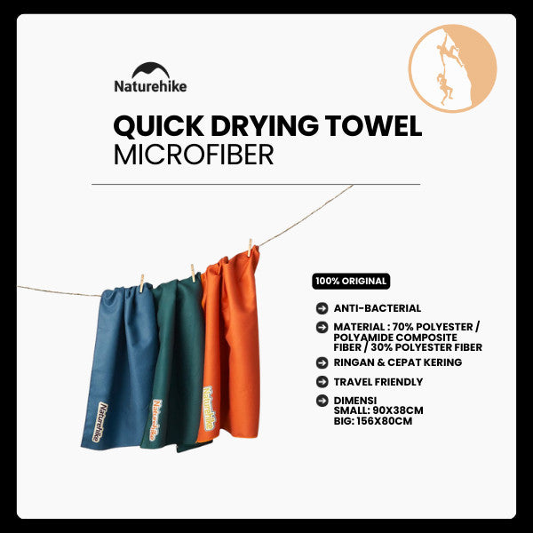 Handuk Microfiber & Anti-Bacterial Outdoor - Naturehike Quick Drying Towel