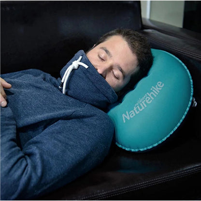 Bantal Angin/Travel/Portable - Naturehike Lightweight TPU Aeros Inflatable Pillow with New Nozzle