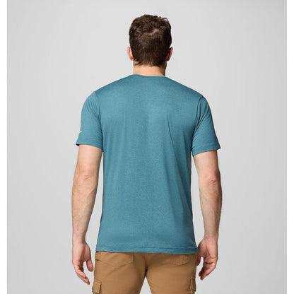 Kaos Outdoor/Hiking Pria - Columbia Men's Kwick Hike™ Graphic Short Sleeve T-Shirt (Everblue Heather)