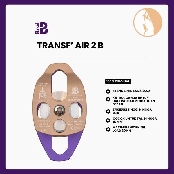 Katrol Ganda/ Twin Pulley - Beal TRANSF'AIR 2B - Standar EN 12278