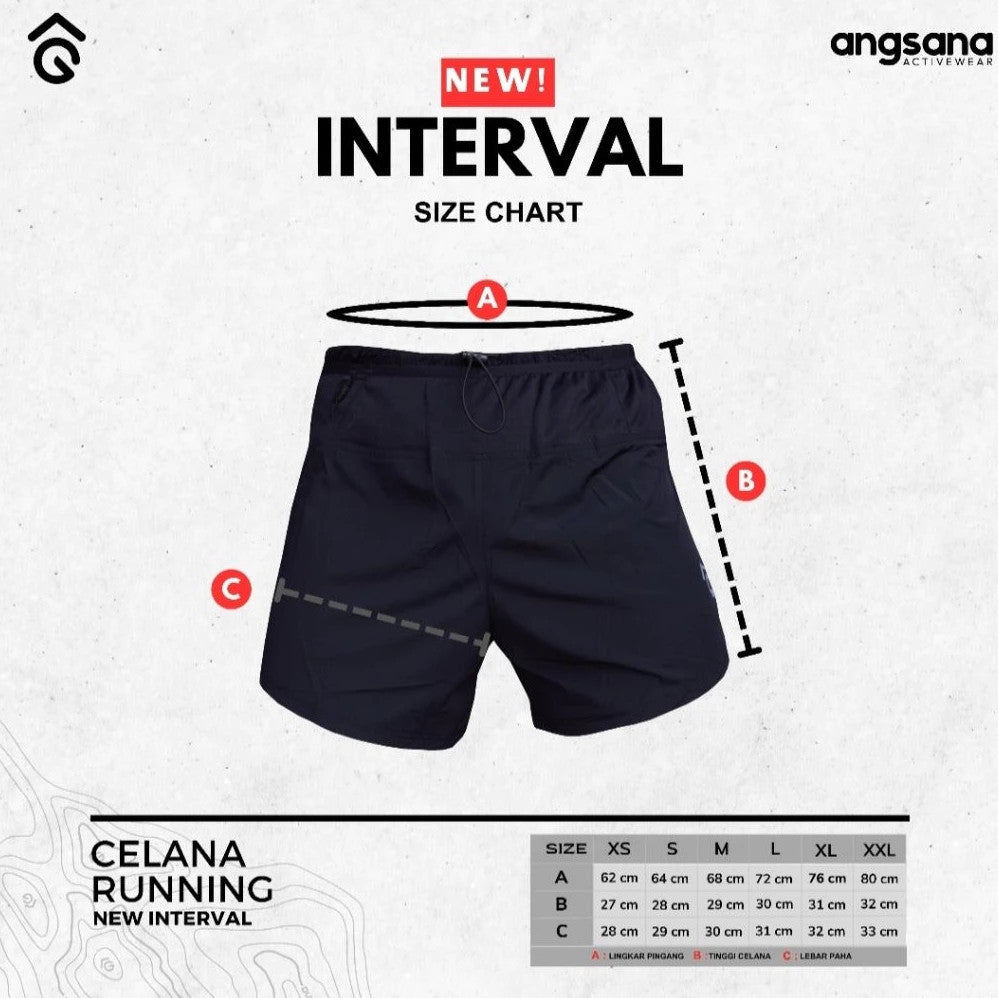 Celana Pendek Lari/Running - Angsana Interval Woman Series