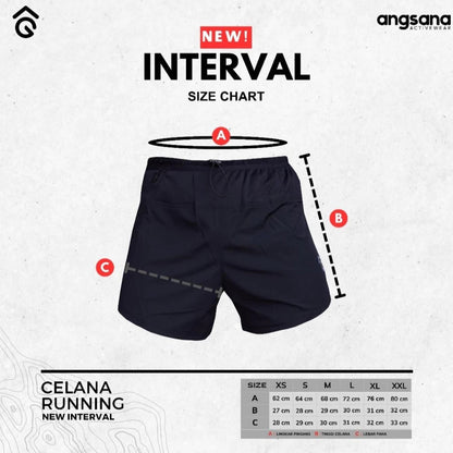 Celana Pendek Lari/Running - Angsana Interval Woman Series