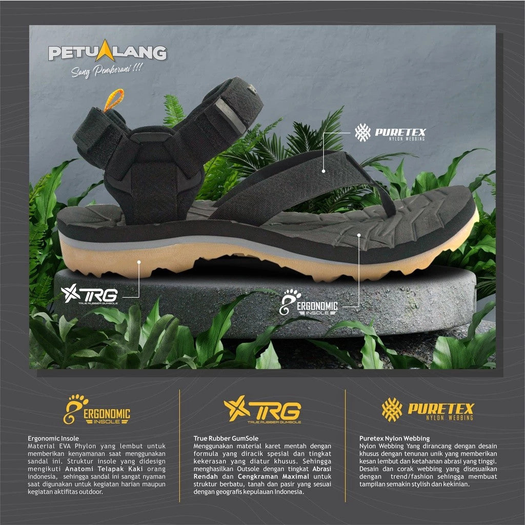 Sandal Jepit Gunung/Hiking Slide Unisex - Petualang Towuti Clip Strap 2.0