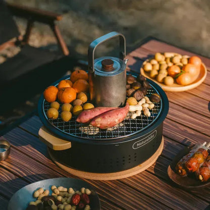 Kompor Arang Camping Portable Outdoor - Naturehike Moyan Table Top Round Stove / Blackfrying & Grilling
