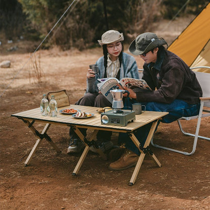 Meja Lipat Portable Camping - Star Jane L01 Egg Roll Table / Wood