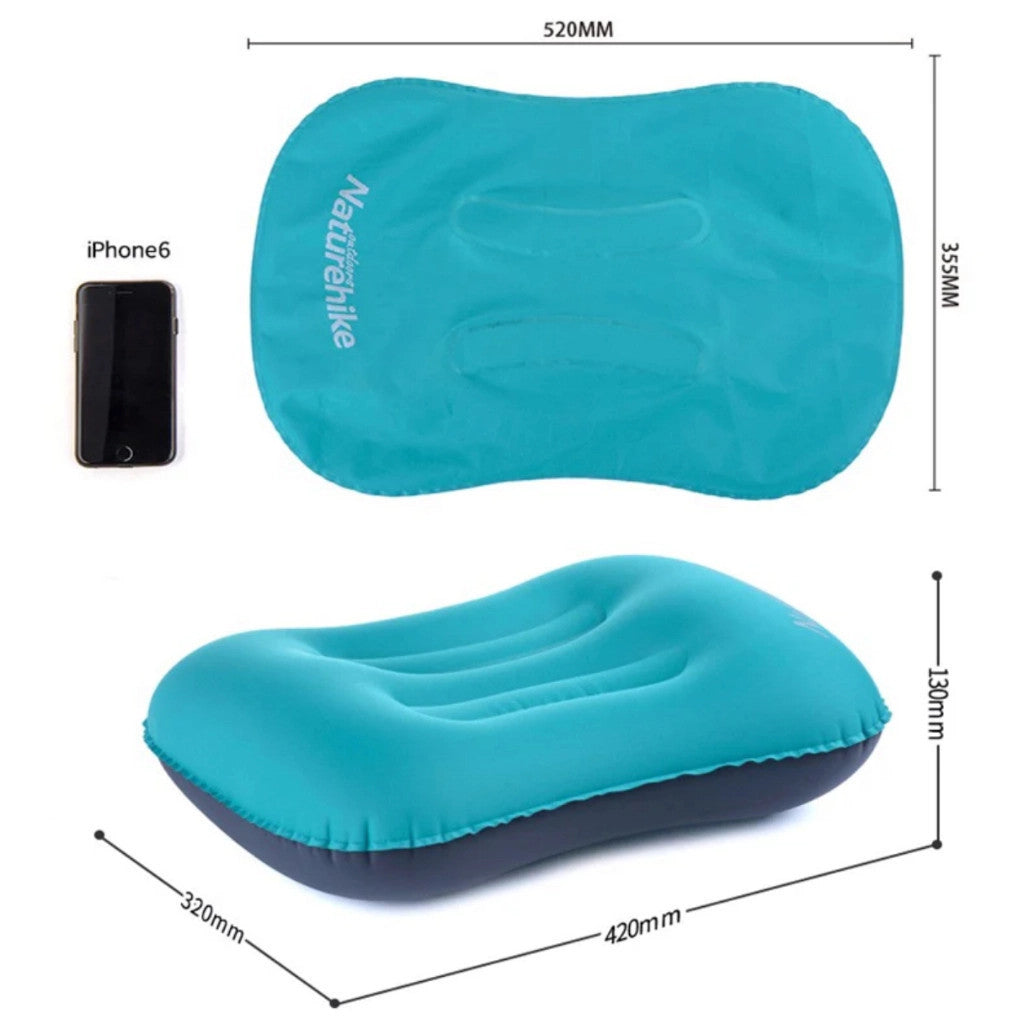 Bantal Angin/Travel/Portable - Naturehike Lightweight TPU Aeros Inflatable Pillow with New Nozzle