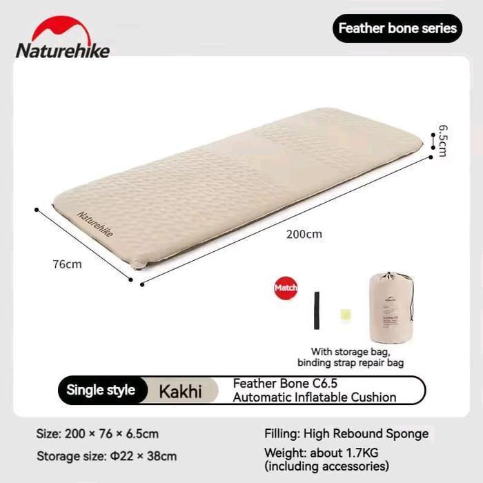Matras Angin Camping - Naturehike Yugu Comfort Automatic Inflatable Cushion With Inner Inflatable Pump