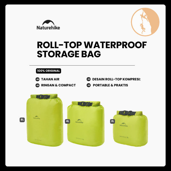 Tas Penyimpanan Drybag /Waterproof Travel Bag - Naturehike Roll-top Waterproof Storage Bag