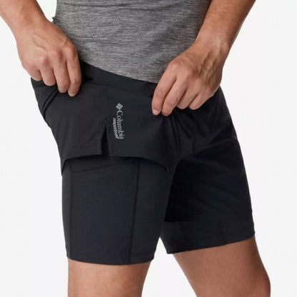 Columbia Men's Endless Trail 2In1 Short - Celana Pendek Lari /Trail Running Pria/Technical Outdoor