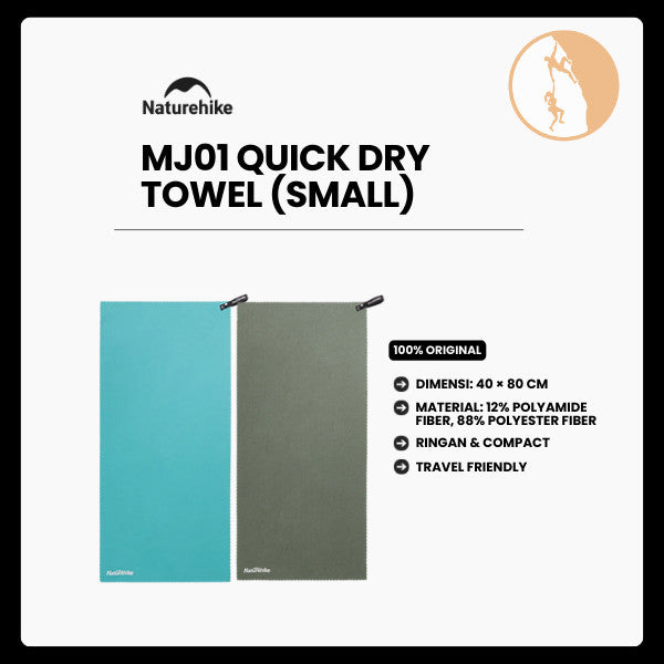 Handuk Portable & Praktis Outdoor - Naturehike MJ01 Quick Dry Hand Towel (80 x 128cm)