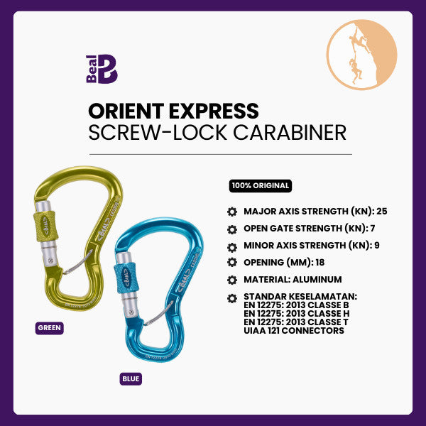 Karabiner Panjat - Beal Orient Express Screw Carabiner