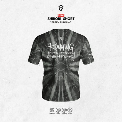 Kaos Lari/Running Jersey Short - Angsana SHIBORI - Super Ringan/Anti UV