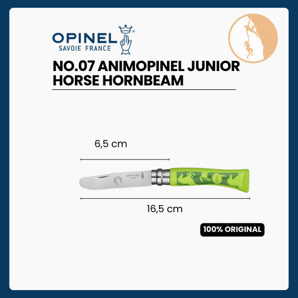 Opinel No.07 AnimOpinel Junior Horse Hornbeam Knife - Pisau Anak