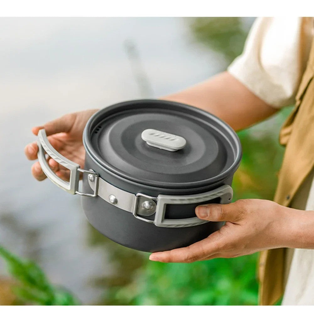 Alat Masak Camping Outdoor - Naturehike Cooking Set Wild Trekking Aluminum Alloy Pot Set / CNK2450CF010
