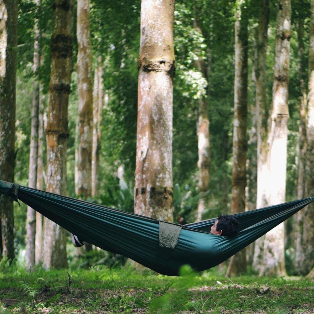 Ticket To The Moon Hammock King Size Dark Green Army Green Parasut Camping Outdoor Ayunan Gunung Kompak Nyaman 320x230 cm