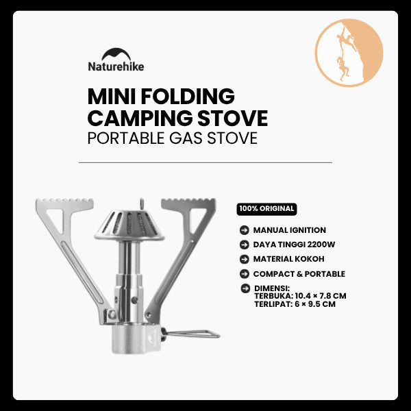 Kompor Portable Outdoor - Naturehike Mini Folding Camping Stove