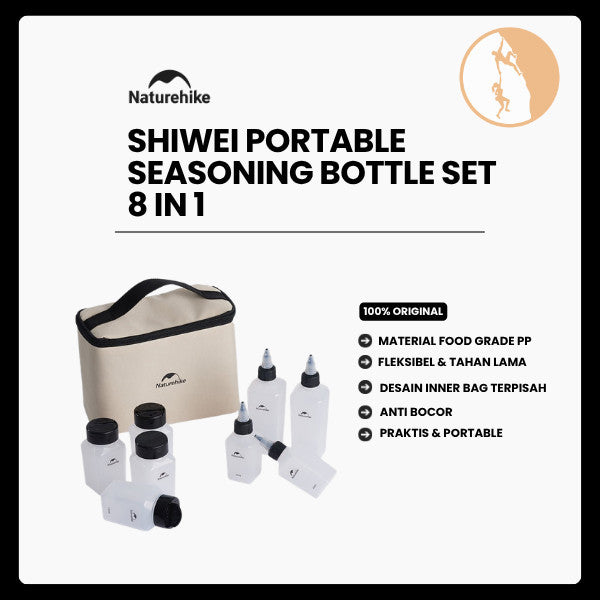 Set Botol Bumbu Praktis - Naturehike Shiwei Portable Seasoning Bottle Set / 8 in 1