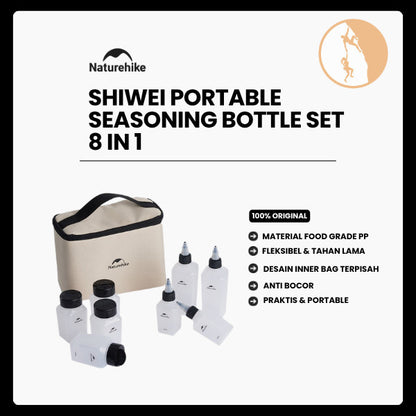 Set Botol Bumbu Praktis - Naturehike Shiwei Portable Seasoning Bottle Set / 8 in 1