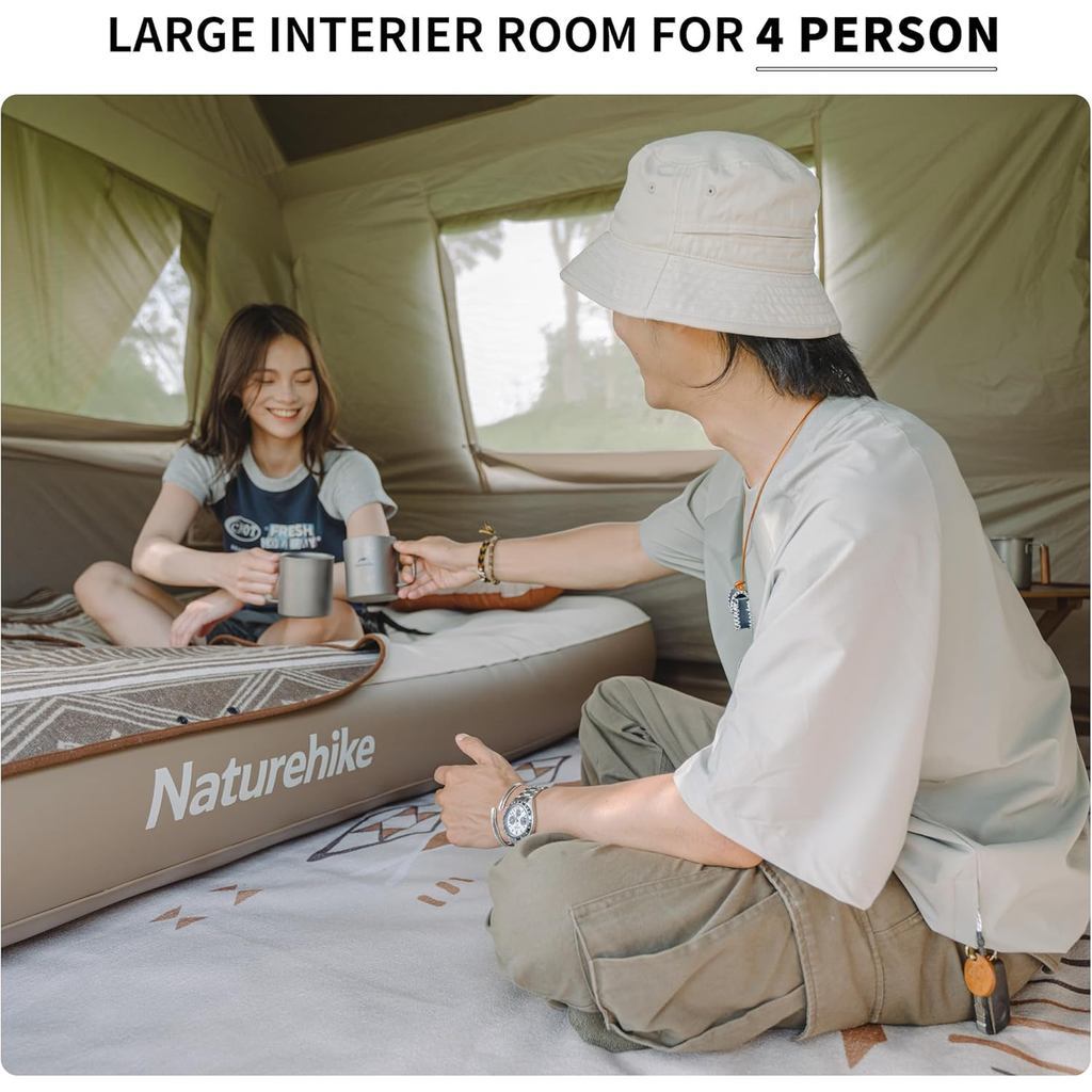 Tenda Camping/Ultralight Backpacking Tent - Naturehike Village™ 6.0 4-Person Instant Cabin Tent