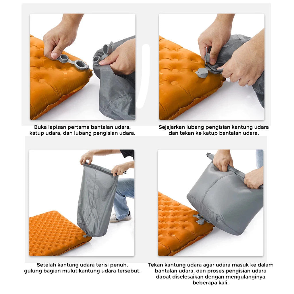 Matras Angin Camping - Naturehike TuYe™ 5.8 Ultralight Inflatable Pad / Orange / Mummy (183x58cm)