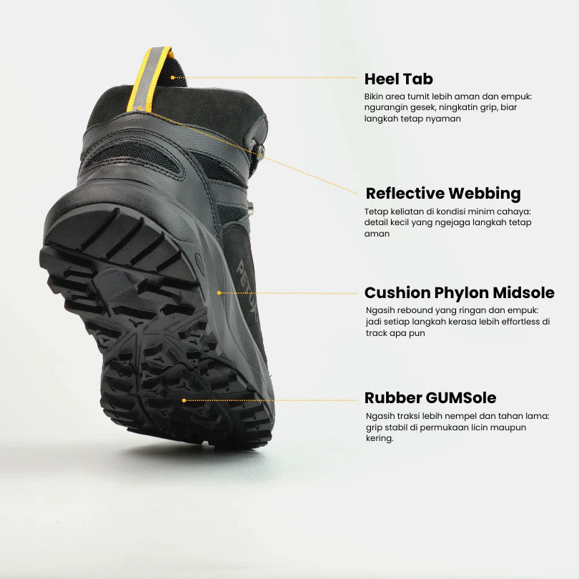 Sepatu Gunung/Hiking Unisex - Petualang Sembalun Mid-Cut Boots