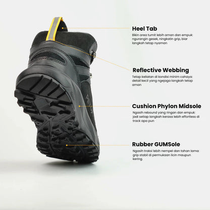 Sepatu Gunung/Hiking Unisex - Petualang Sembalun Mid-Cut Boots