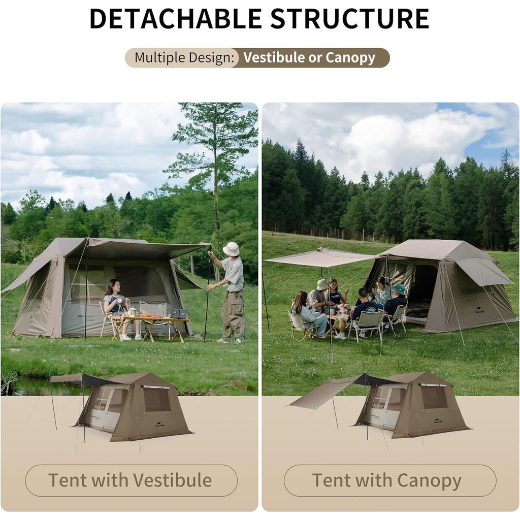 Tenda Camping/Ultralight Backpacking Tent - Naturehike Village™ 6.0 4-Person Instant Cabin Tent