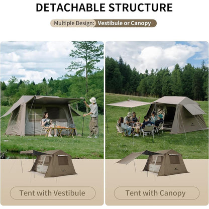 Tenda Camping/Ultralight Backpacking Tent - Naturehike Village™ 6.0 4-Person Instant Cabin Tent