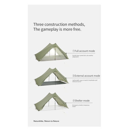 Tenda Camping/Ultra Light Hiking - Naturehike Lingfeng Hiking Tent UL / Kapasitas 2 Orang /15D Nylon