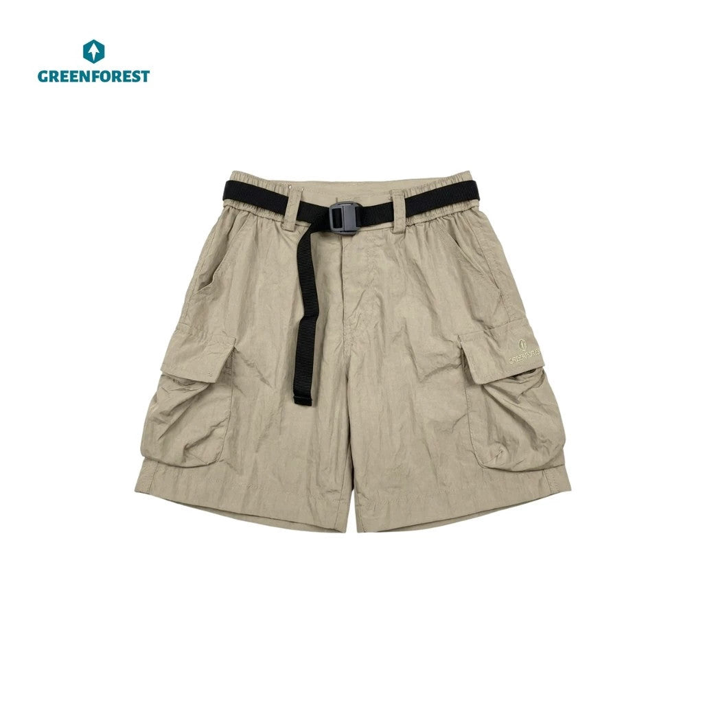 Celana Pendek Cargo Anak-anak Unisex - Greenforest Hinoki / FREE Belt