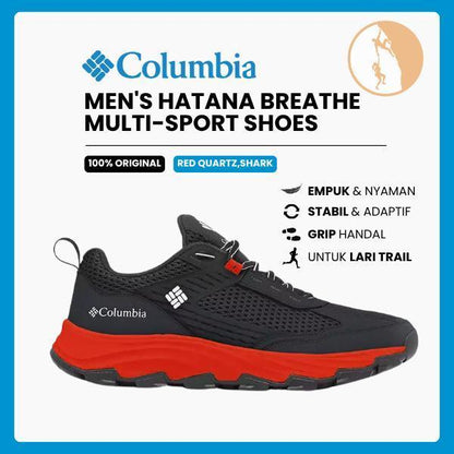 Sepatu Lari/Hiking - Columbia Men’s Hatana Breathe Multi-Sport Shoe (Shark/Red Quartz)