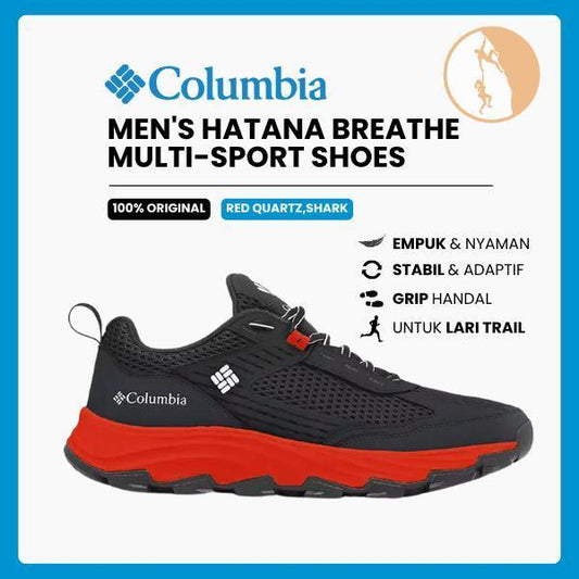 Sepatu Lari/Hiking - Columbia Men’s Hatana Breathe Multi-Sport Shoe (Shark/Red Quartz)