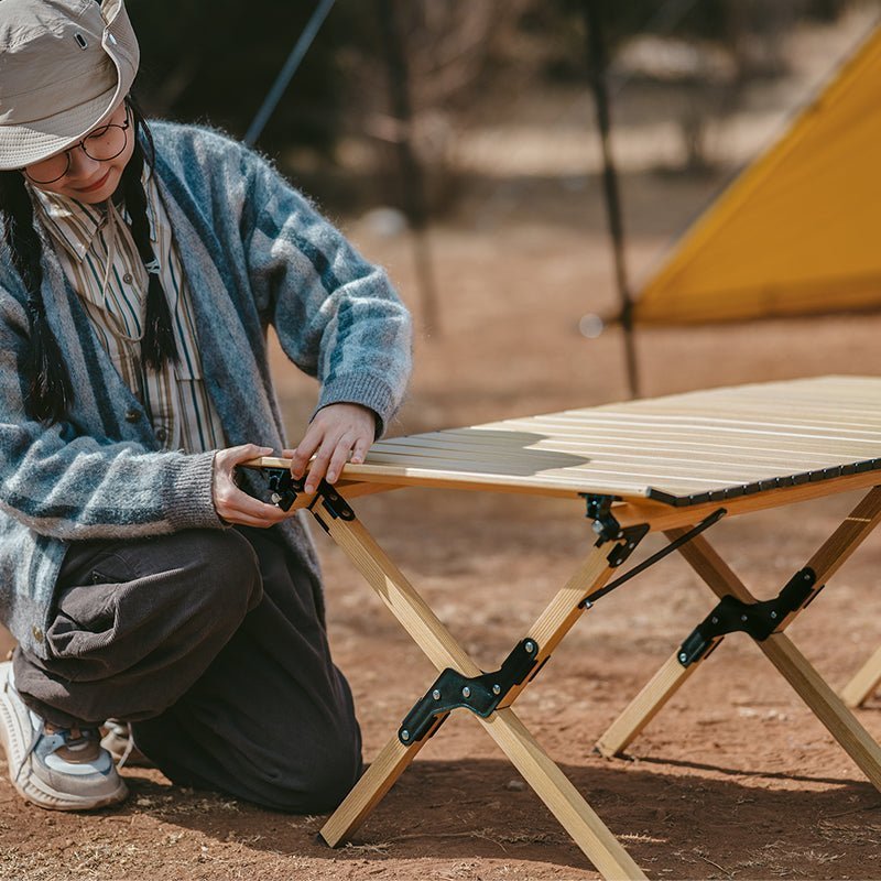 Meja Lipat Portable Camping - Star Jane L01 Egg Roll Table / Wood