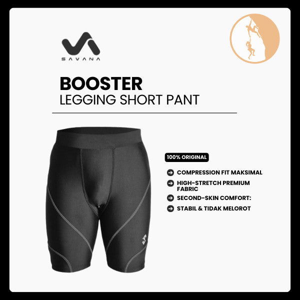 Celana Legging Pendek Olahraga Compression - Savana Booster  Short Pant