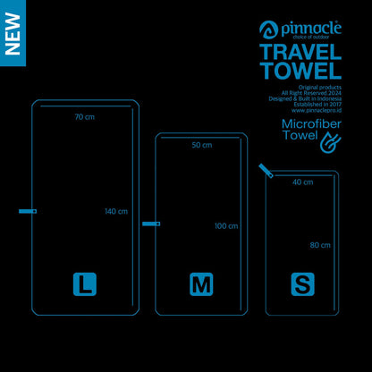 Handuk Packable Traveling - Pinnacle Travel Towel (Blue)