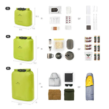 Tas Penyimpanan Drybag /Waterproof Travel Bag - Naturehike Roll-top Waterproof Storage Bag