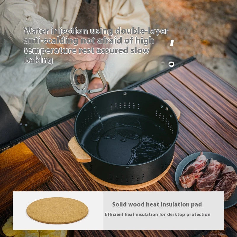 Kompor Arang Camping Portable Outdoor - Naturehike Moyan Table Top Round Stove / Blackfrying & Grilling