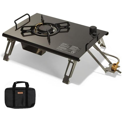 Kompor Gas Lipat Camping Portable - Naturehike G01 Tabletop Folding Single Head Gas Furnace / Black / NH20RJ001