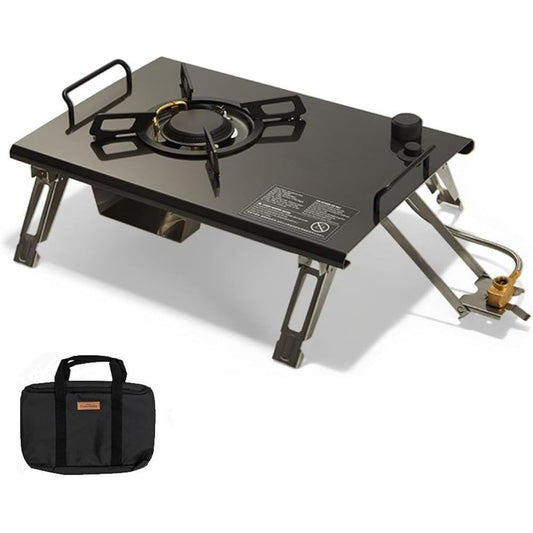 Kompor Gas Lipat Camping Portable - Naturehike G01 Tabletop Folding Single Head Gas Furnace / Black / NH20RJ001