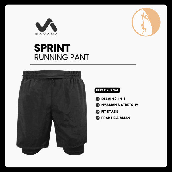 Celana Pendek Lari/Trail Running - Savana Sprint Compression Short Pant