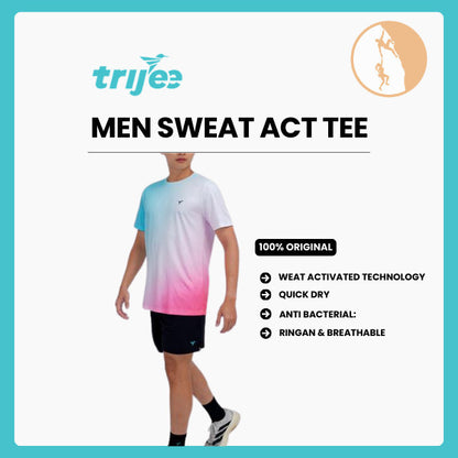 Kaos Pria Dry Fit Baju Olahraga - Trijee Men Sweat Act Tee
