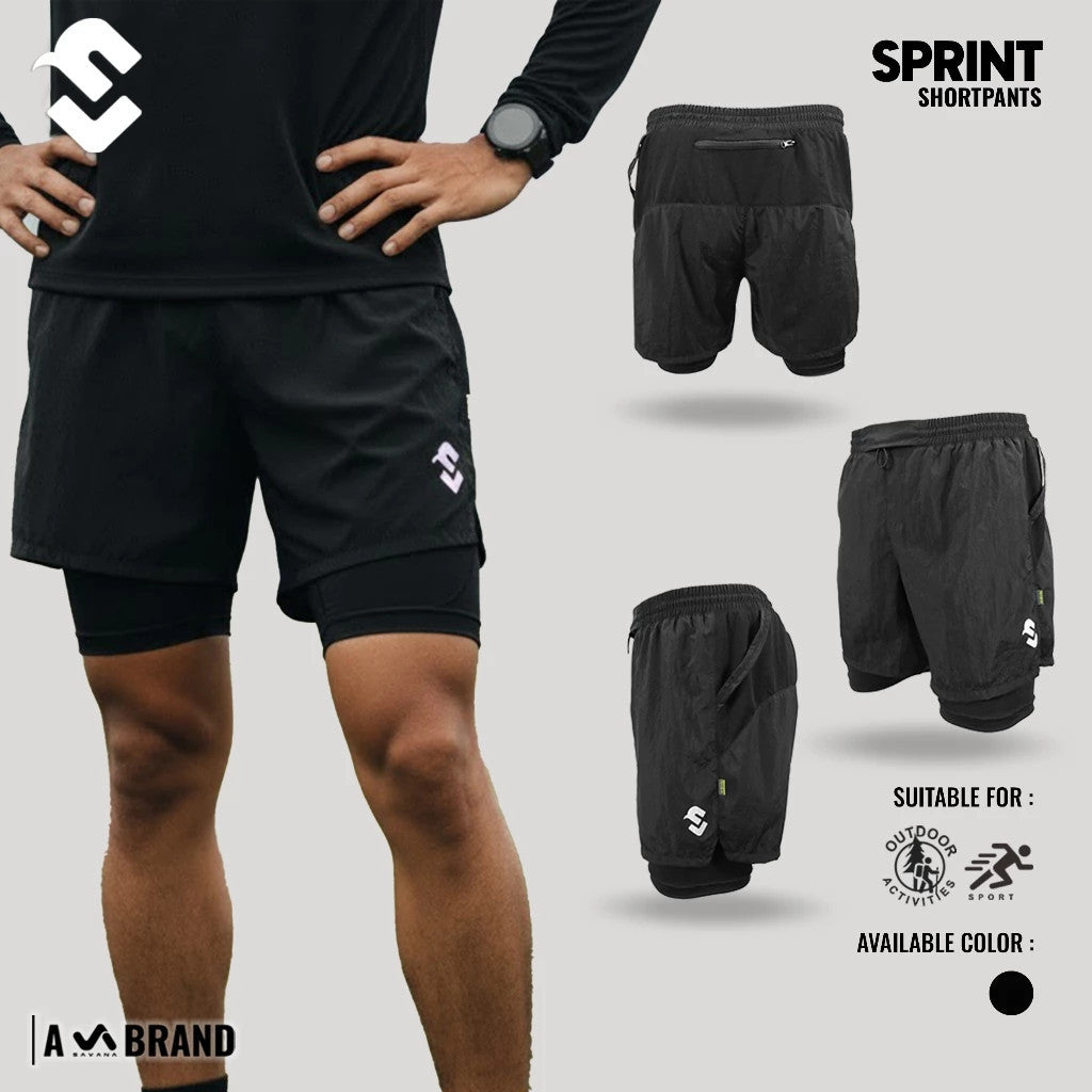 Celana Pendek Lari/Trail Running - Savana Sprint Compression Short Pant