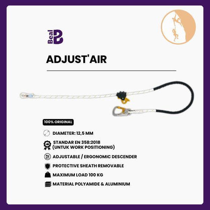 Tali Pengaman Kerja - Beal Adjust' Air / Work Positioning Lanyard