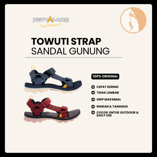 Sandal Jepit Gunung/Hiking Slide Unisex - Petualang Towuti Strap 2.0